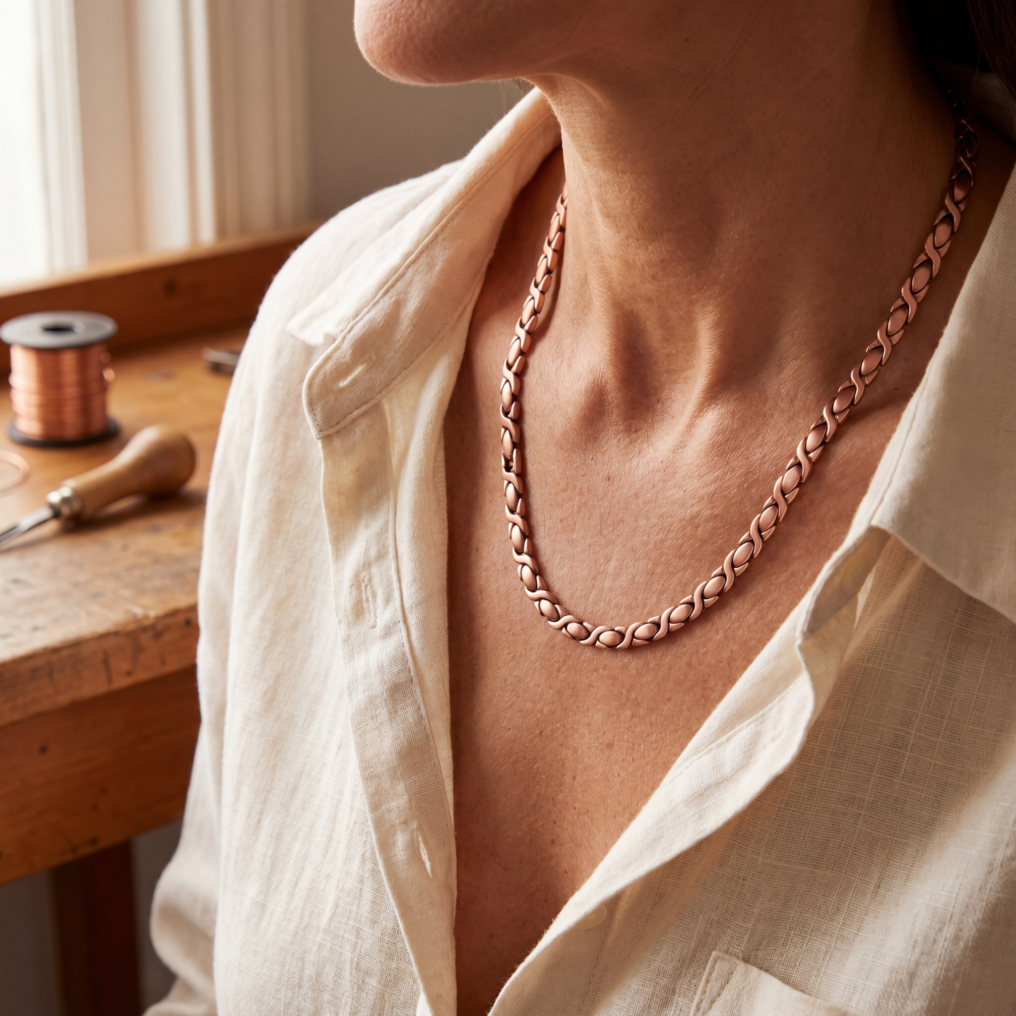 Mary's Cedar Copper Necklace