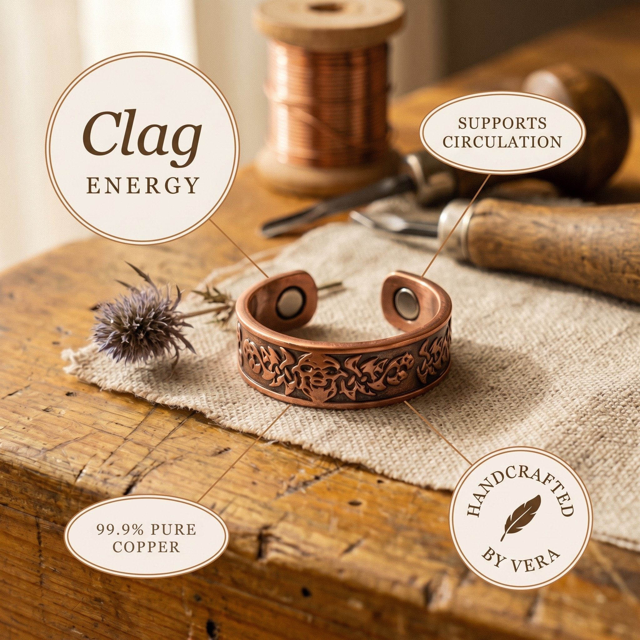 Mary's Clag Copper Ring