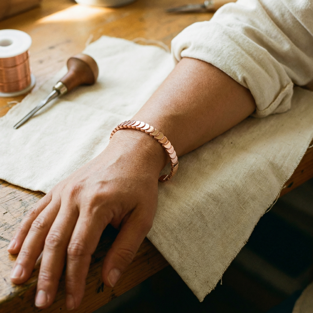 Mary's Tide Copper Bracelet