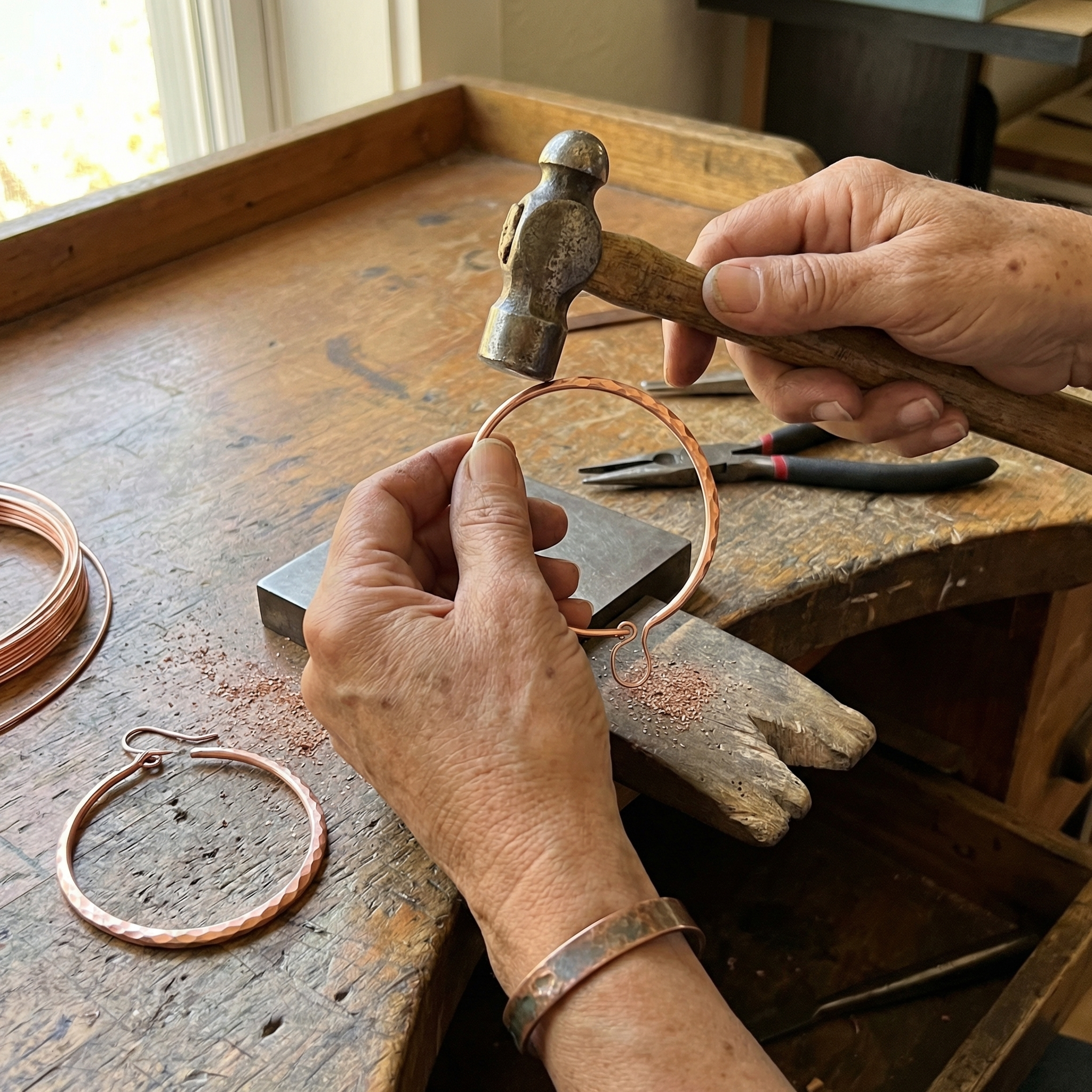 Mary's Willow Copper Earrings