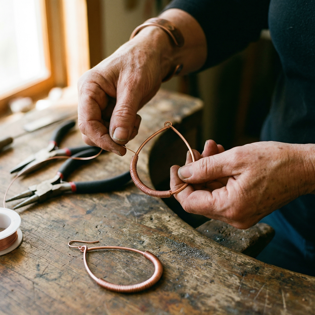 Mary's Creek Copper Earrings