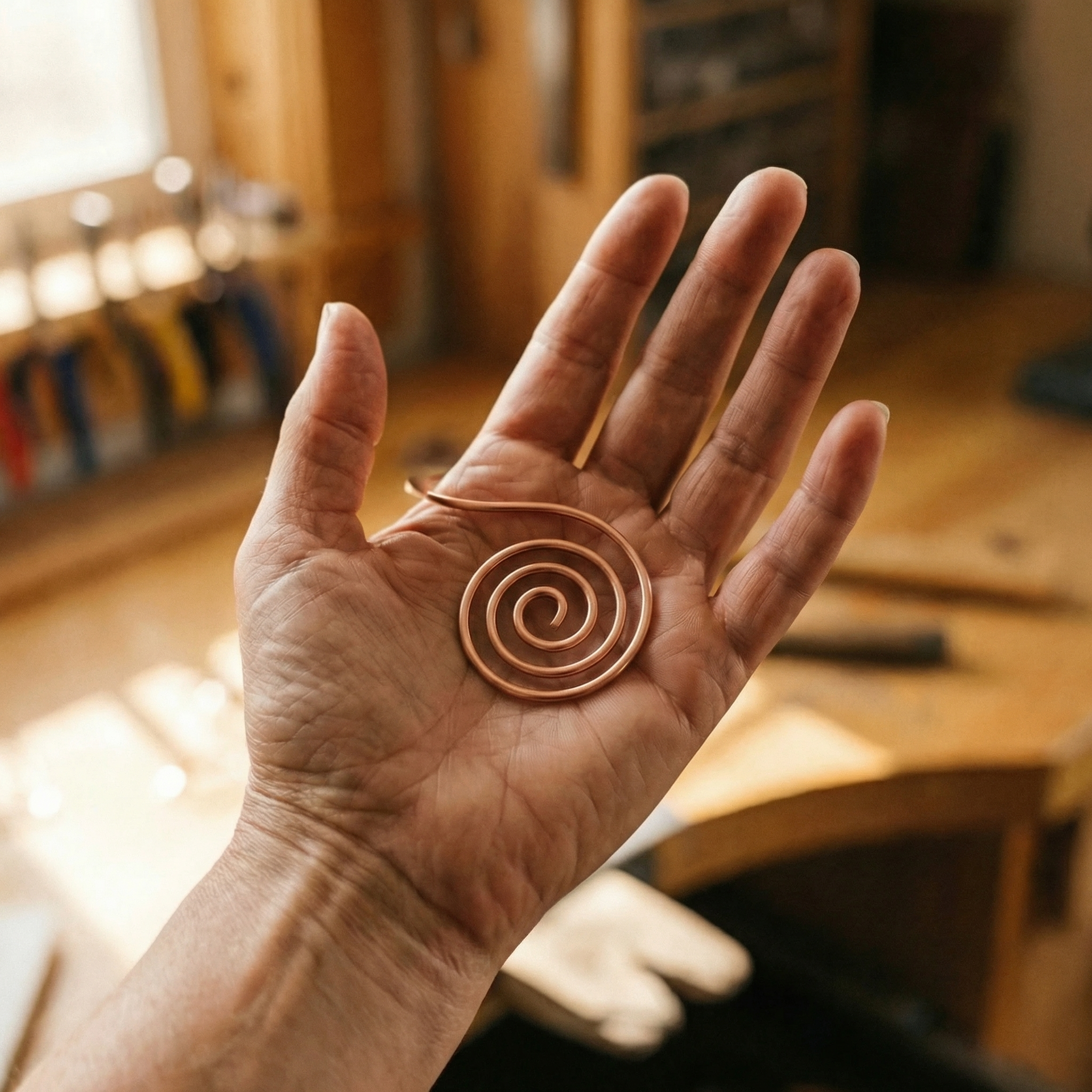 Mary's Flow Copper Hand Spiral