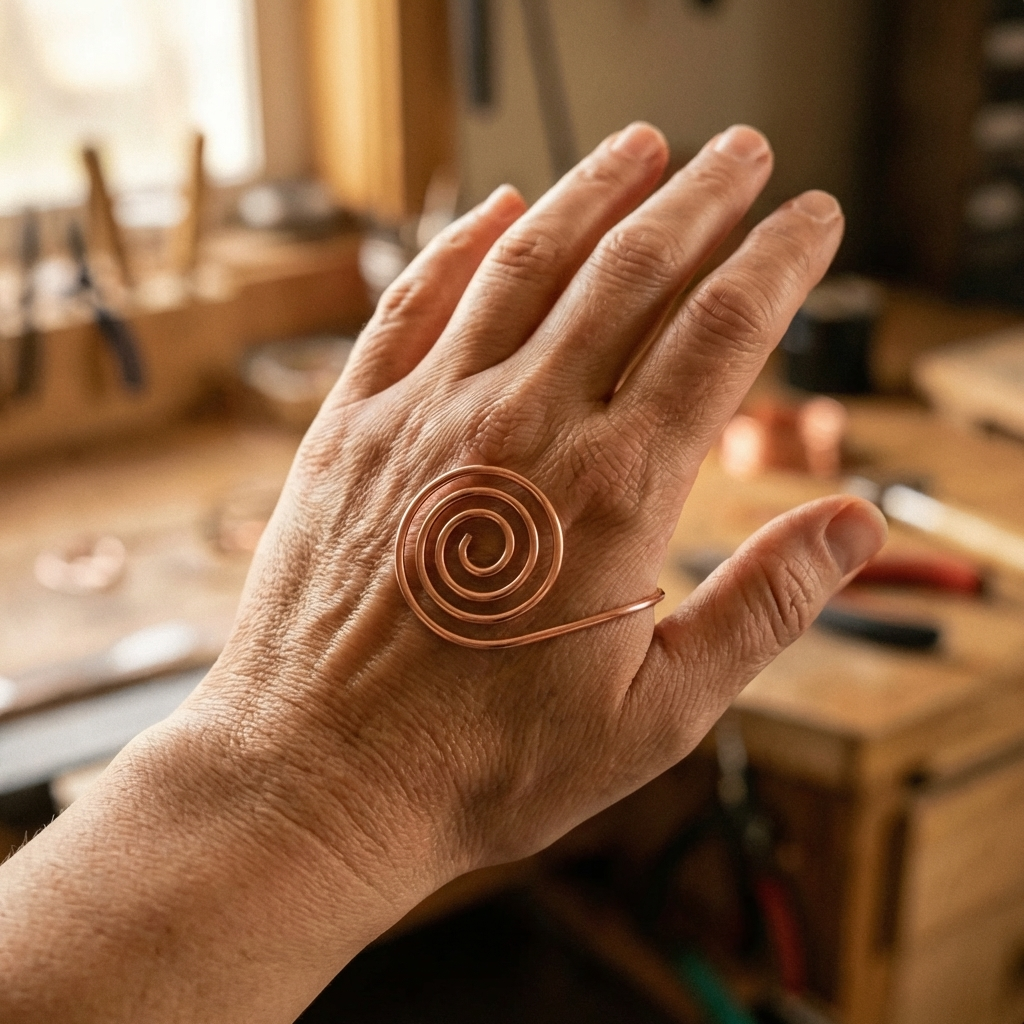 Mary's Flow Copper Hand Spiral