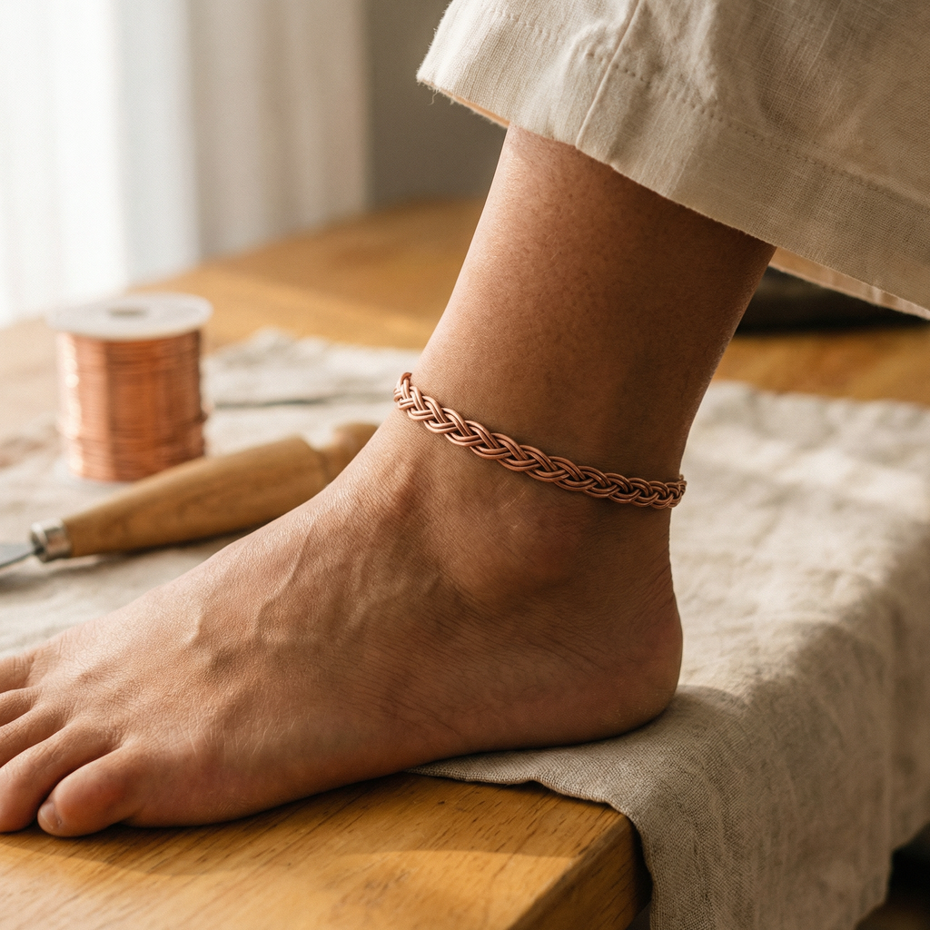 Mary's Reed Copper Anklet