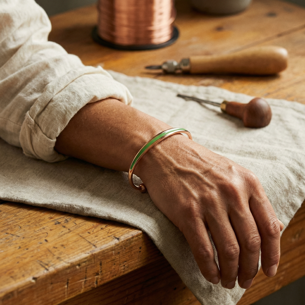 Mary's Jade Copper Bracelet