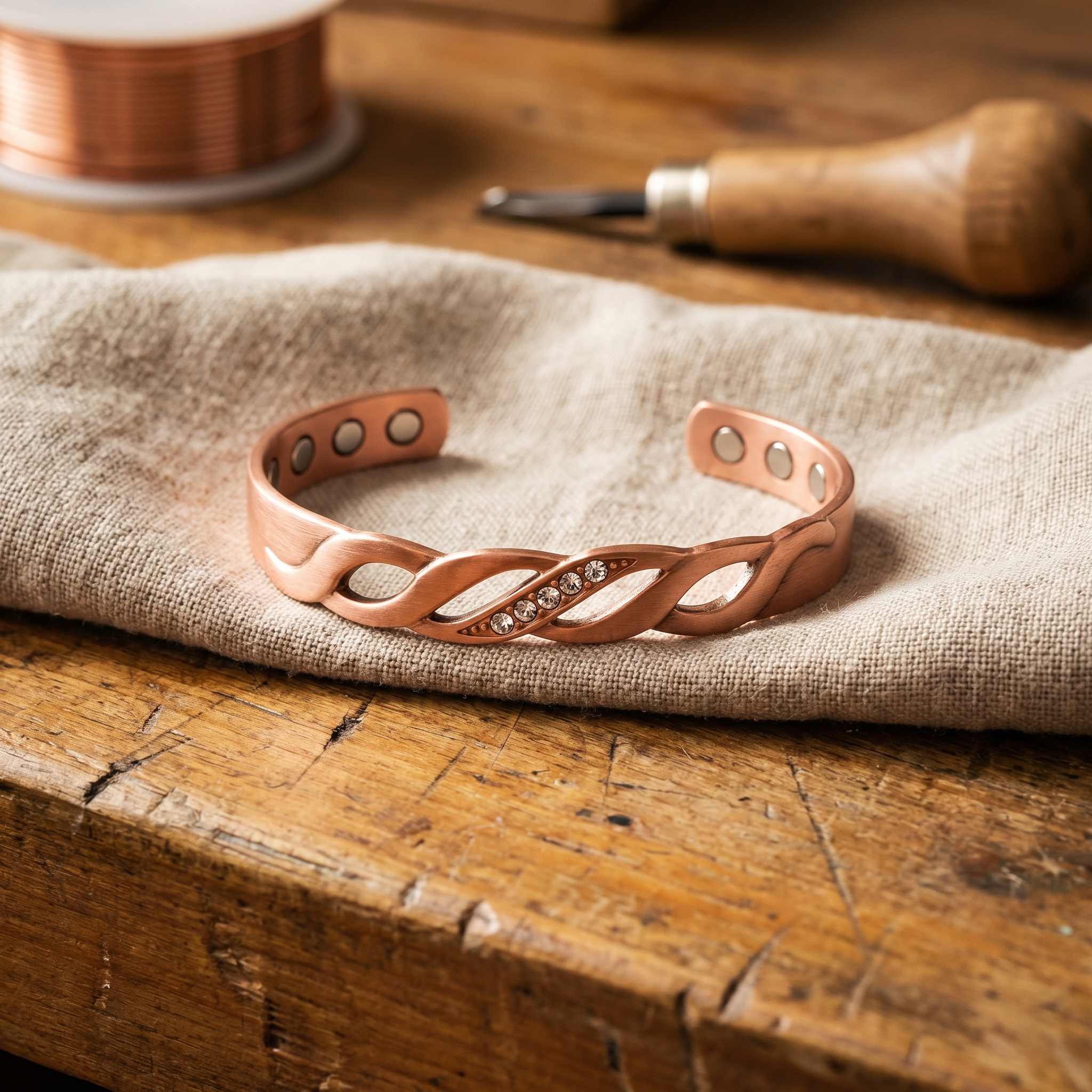 Mary's Seam Copper Bracelet