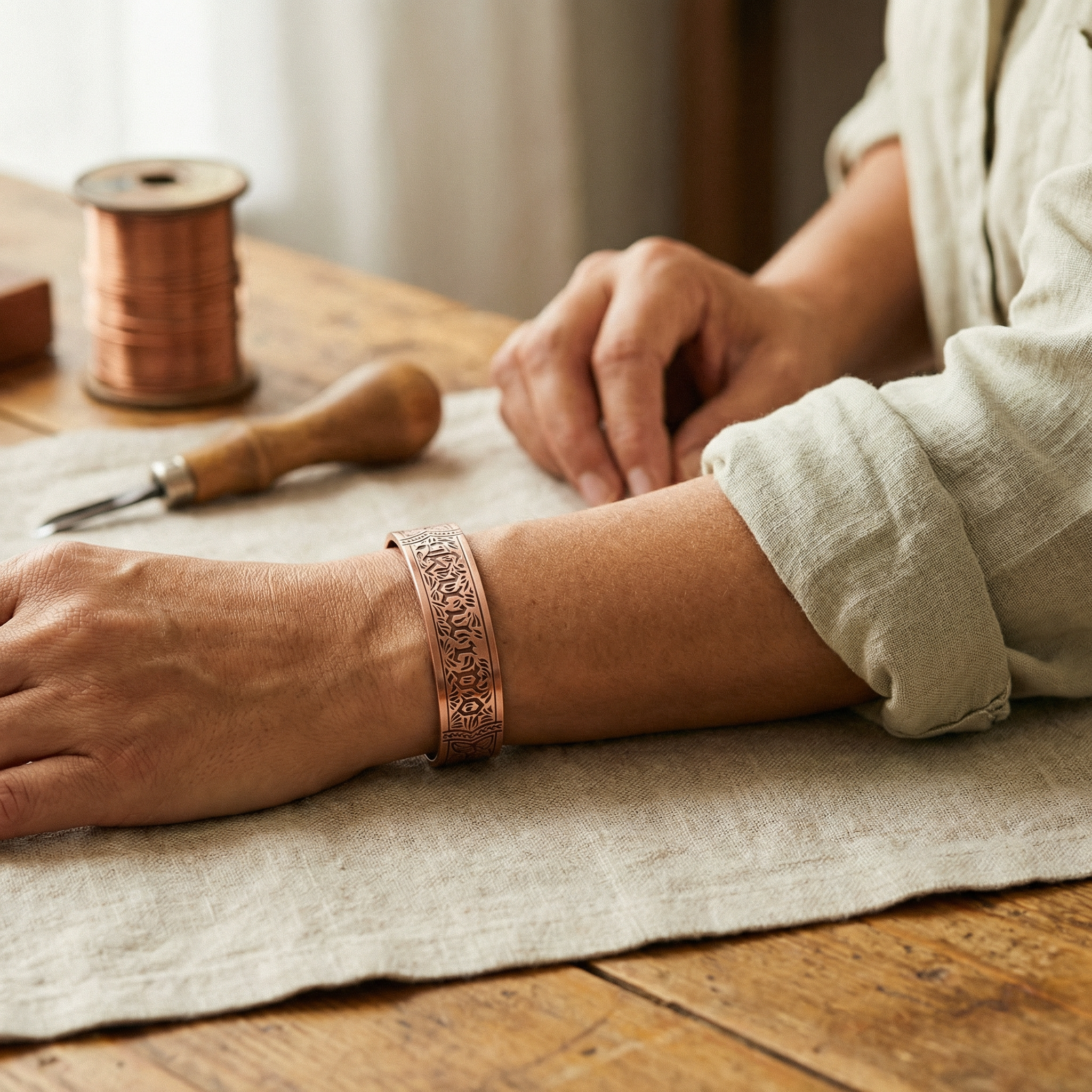 Mary's Drift Copper Bracelet