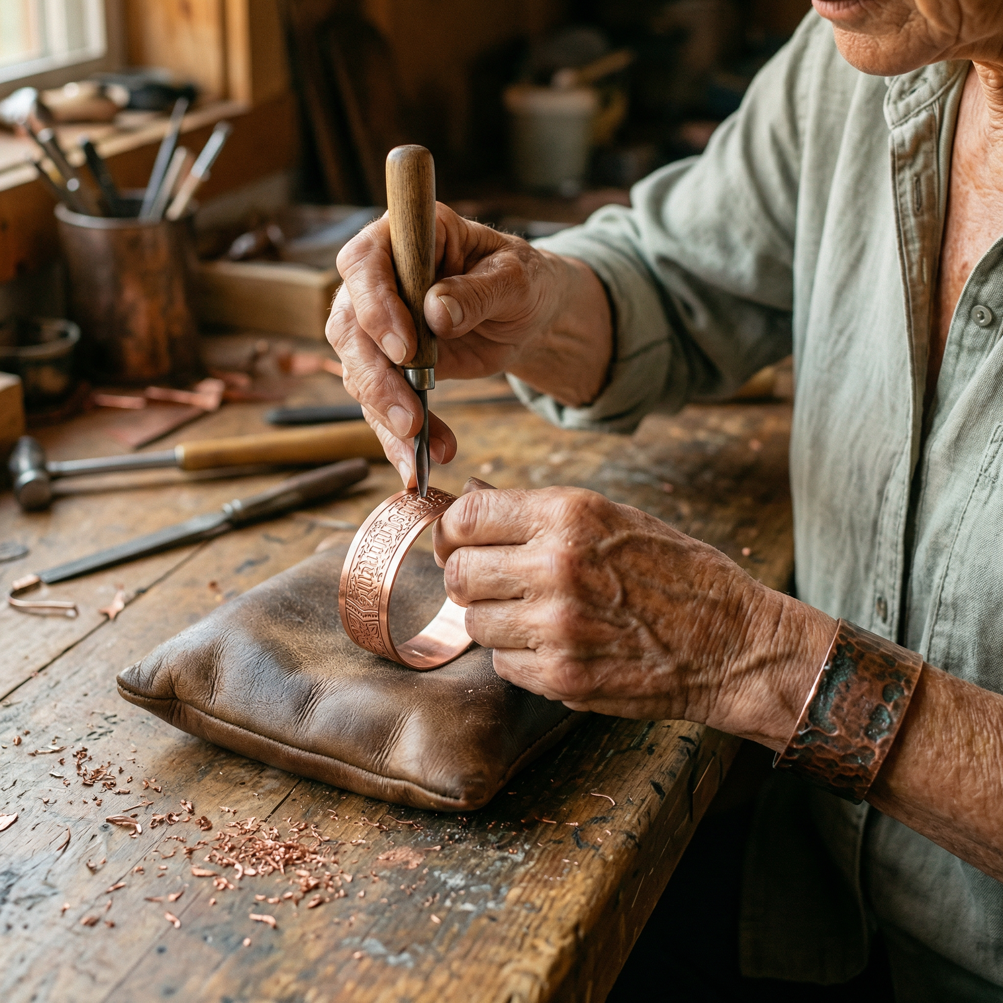 Mary's Drift Copper Bracelet