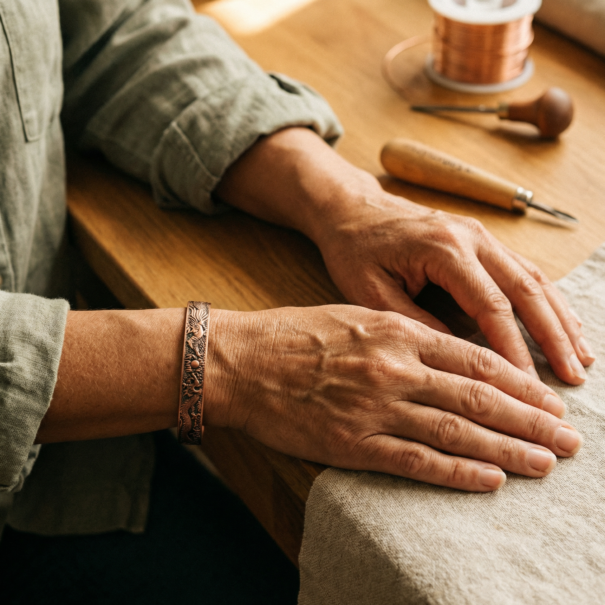 Mary's Loam Copper Bracelet