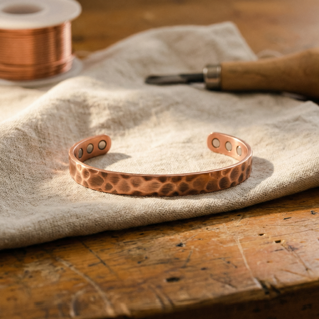 Mary's Furrow Copper Bracelet