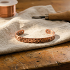 Mary's Furrow Copper Bracelet