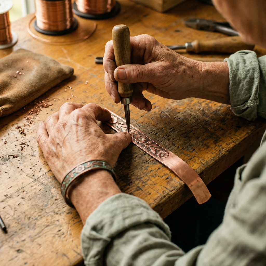 Mary's Vine Copper Bracelet