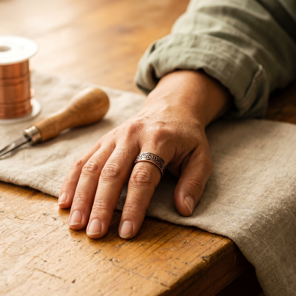 Mary's Burr Copper Ring
