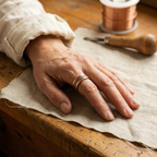 Mary's Grid Copper Ring
