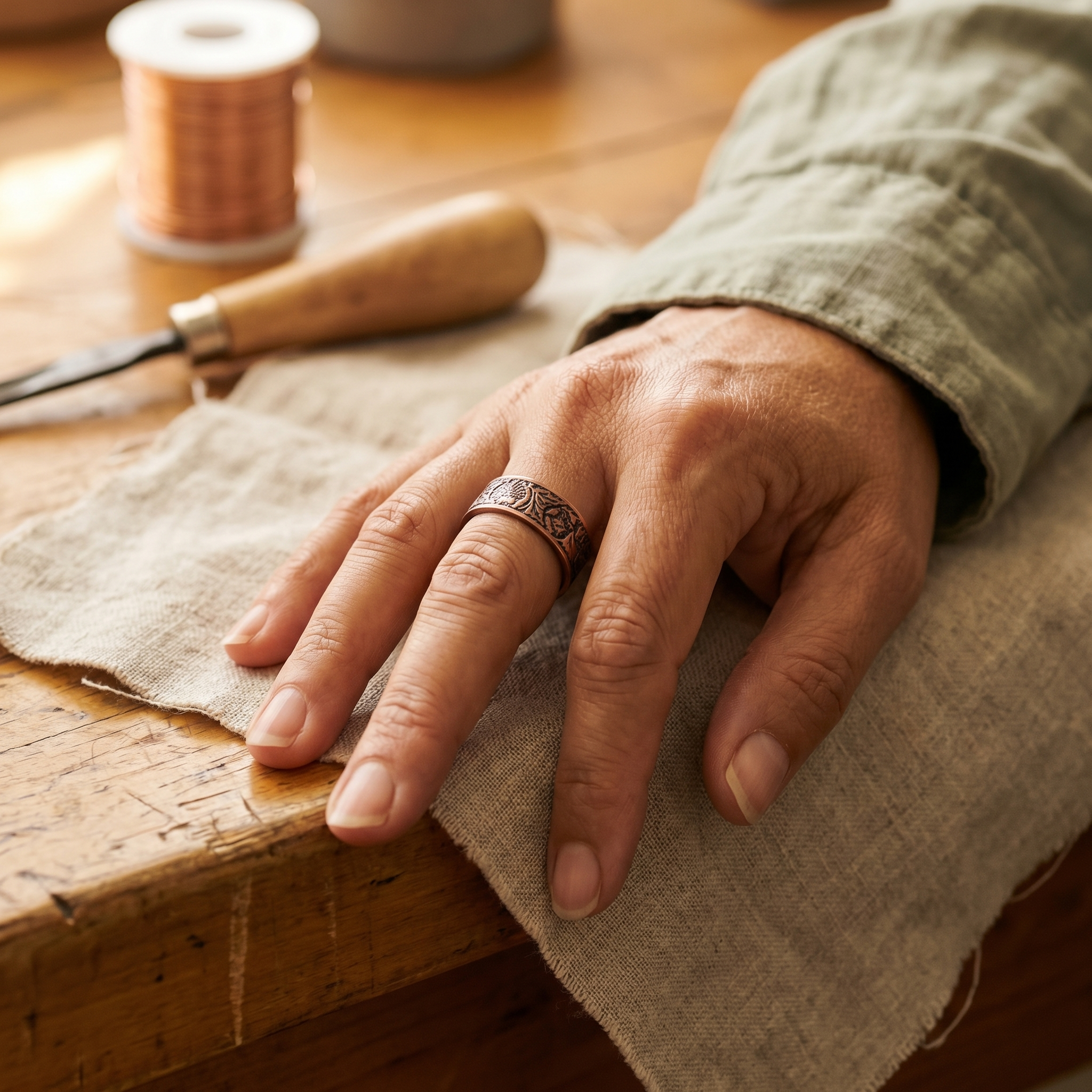 Mary's Bole Copper Ring