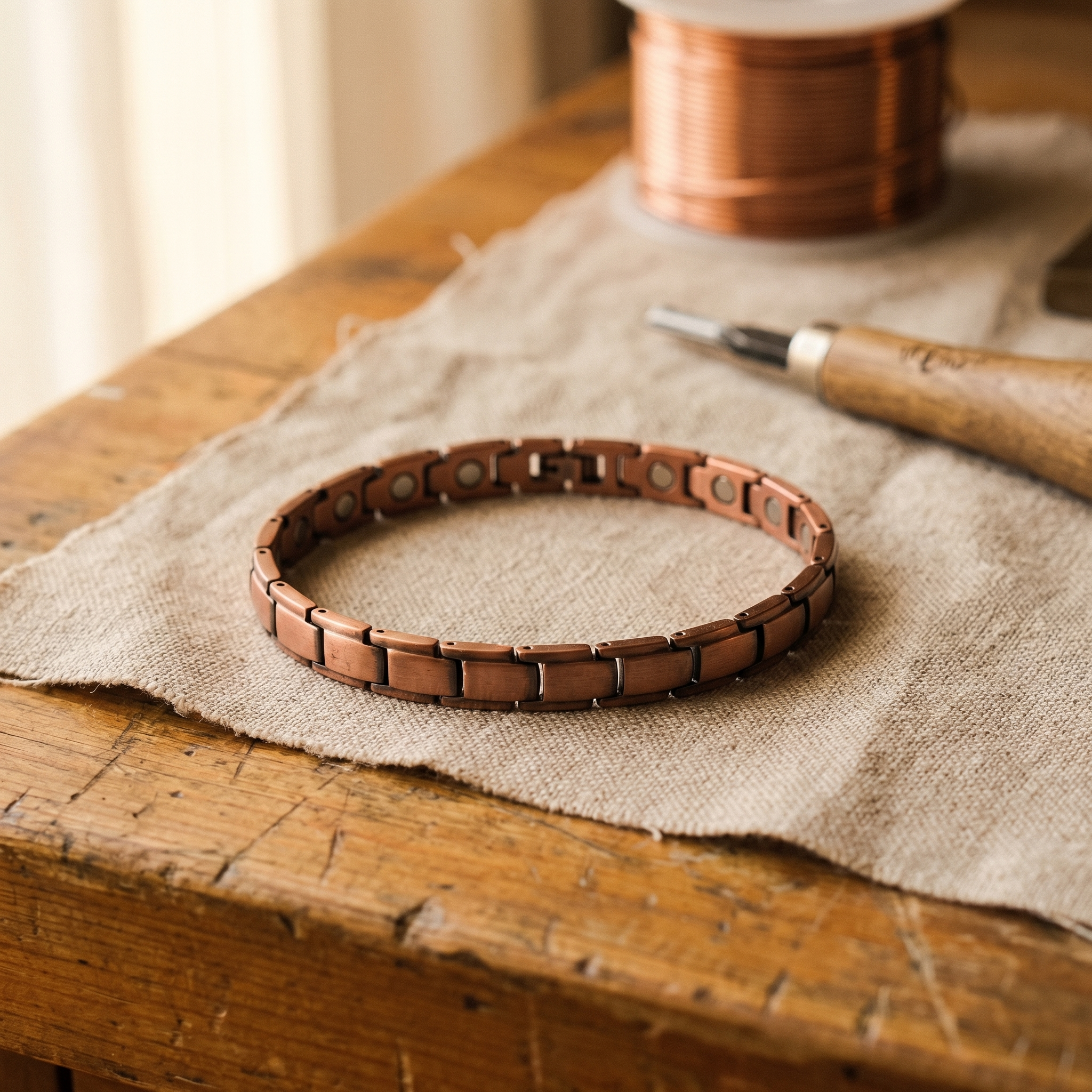 Mary's Shore Copper Anklet
