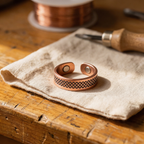 Mary's Grid Copper Ring