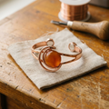 Mary's Sphere Orange Copper Bracelet