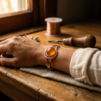 Mary's Sphere Orange Copper Bracelet