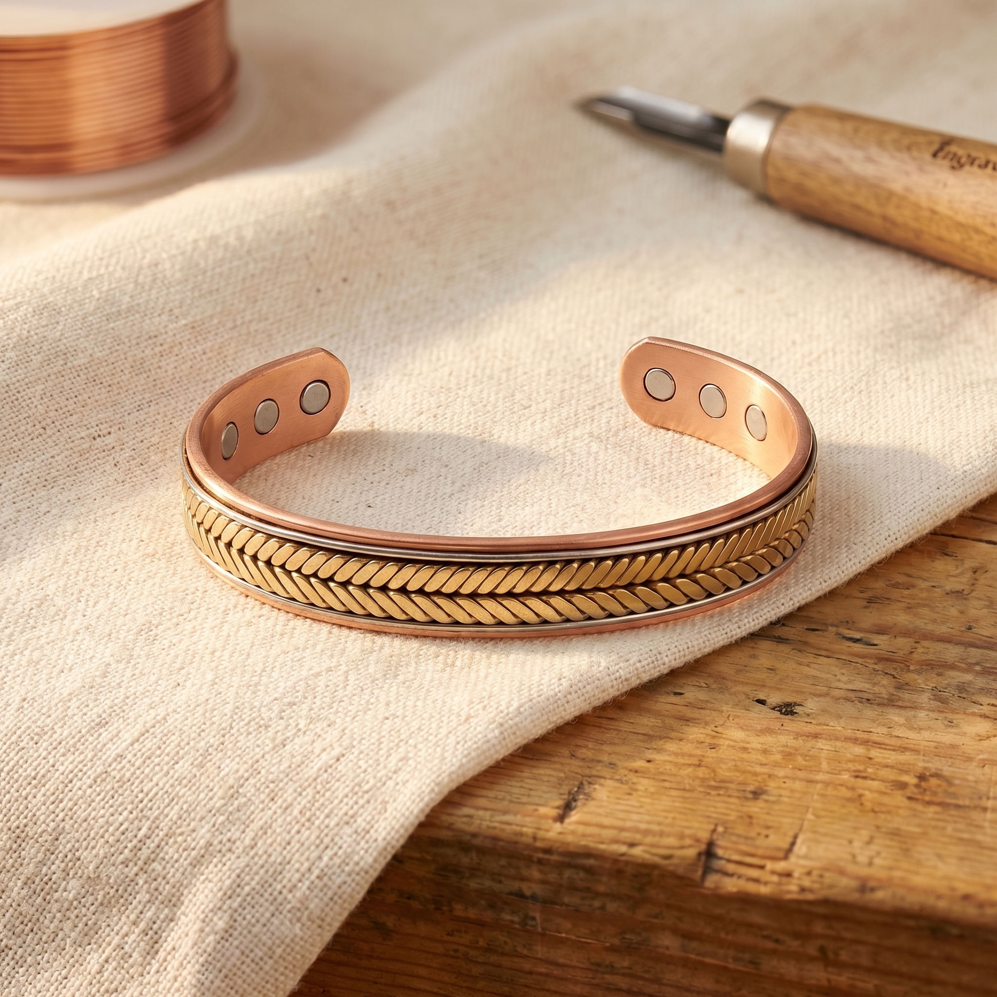 Mary's Harvest Copper Bracelet