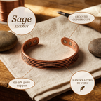 Mary's Sage Copper Bracelet
