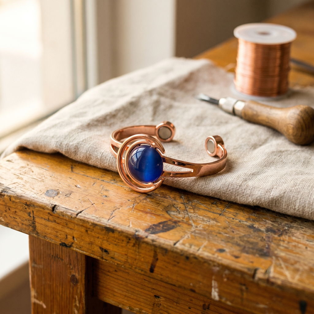 Mary's Sphere Copper Bracelet