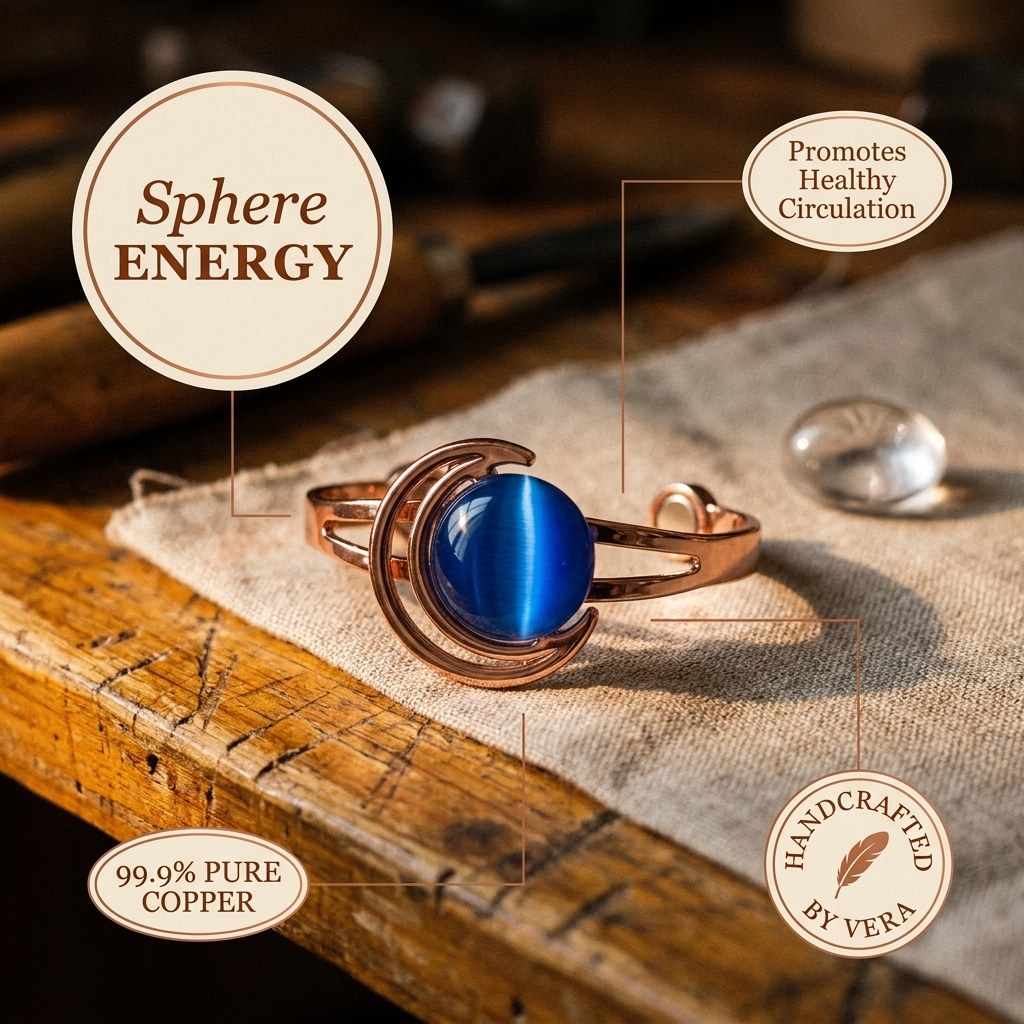Mary's Sphere Copper Bracelet