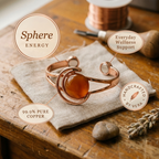 Mary's Sphere Orange Copper Bracelet