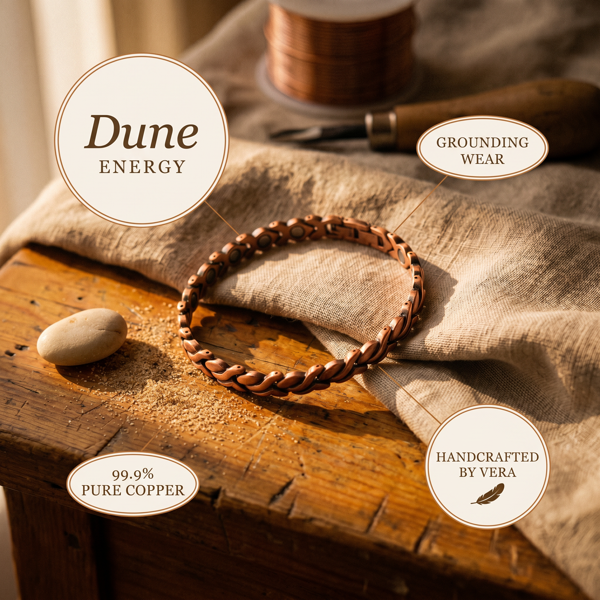 Mary's Dune Copper Anklet