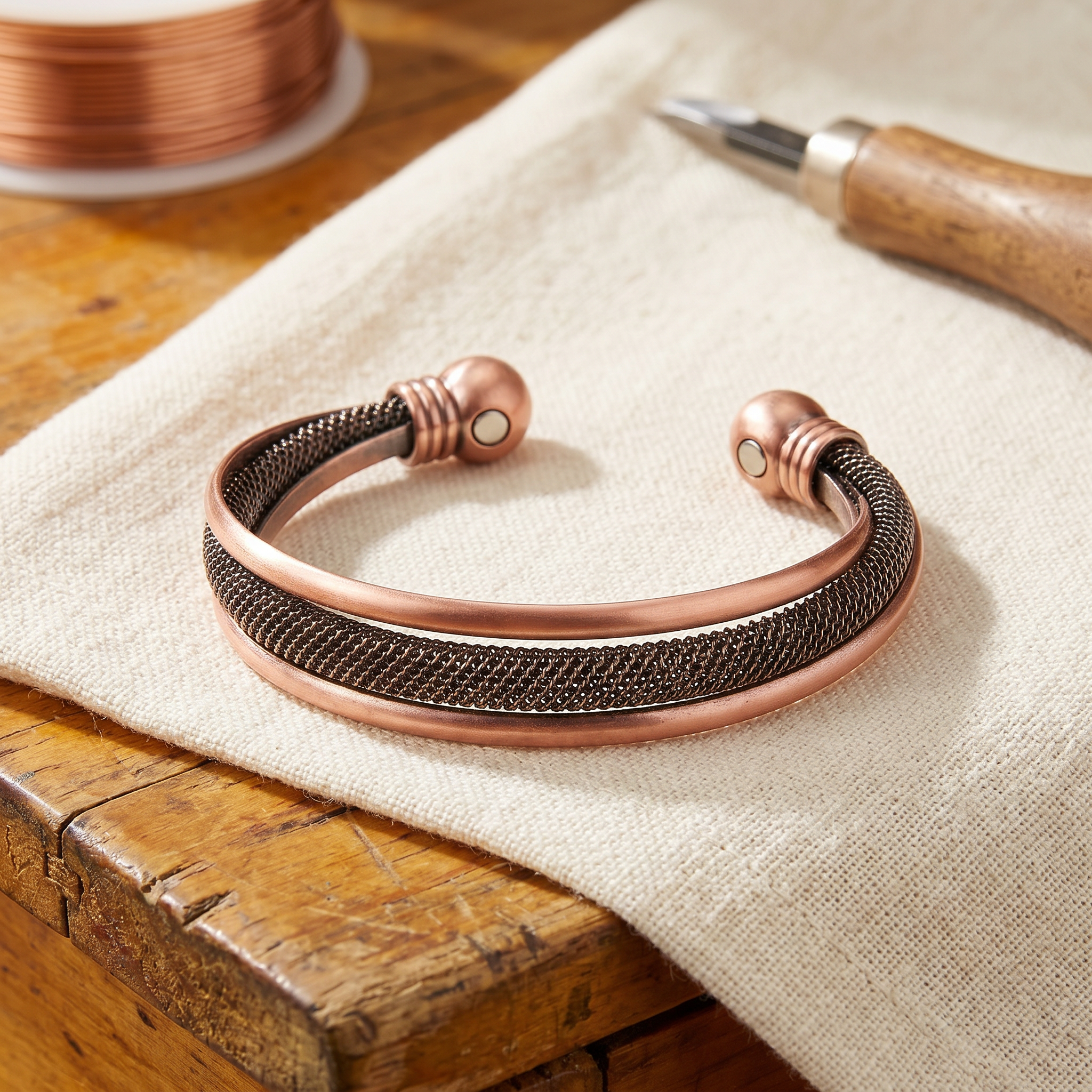 Mary's Cairn Copper Bracelet