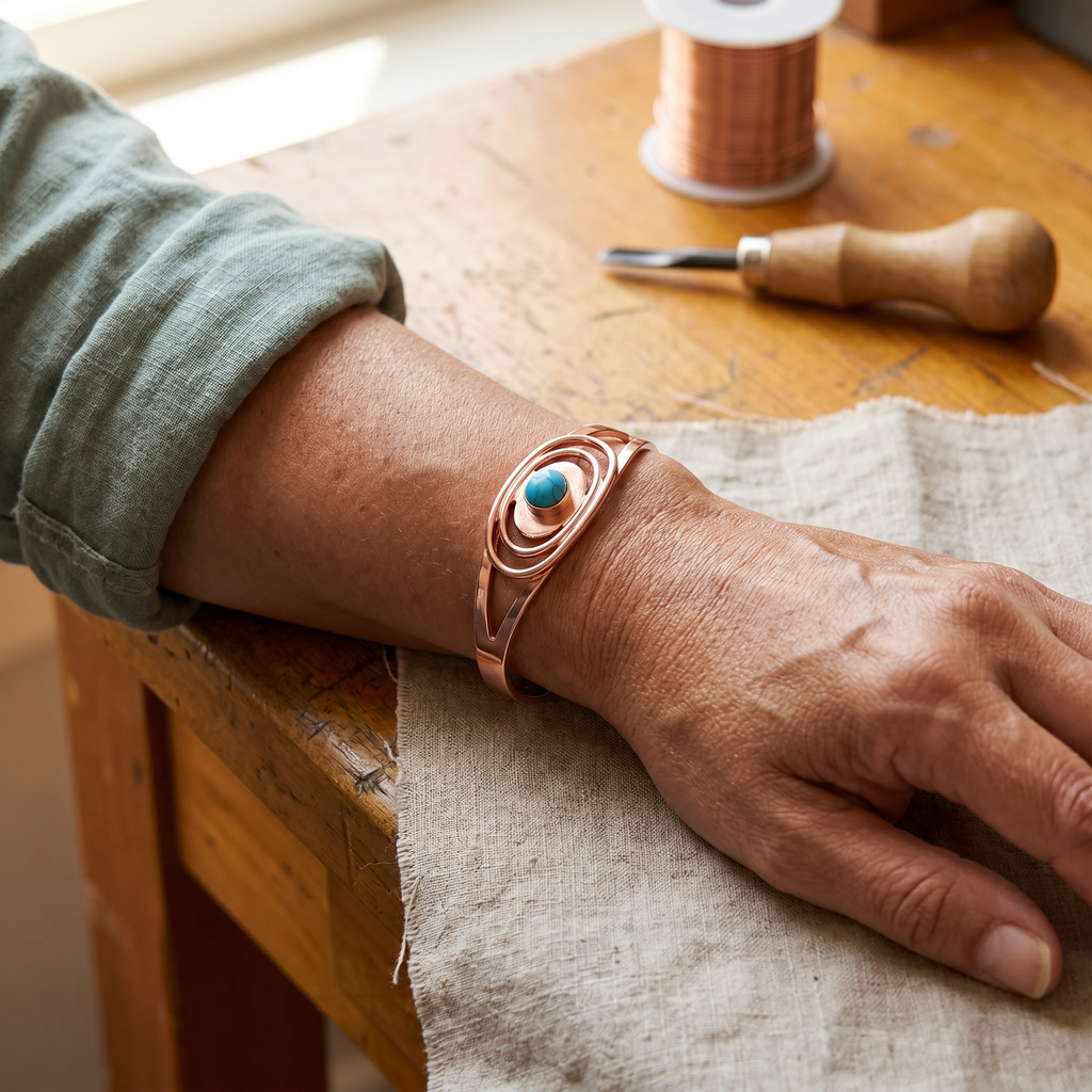 Mary's Sedge Copper Bracelet