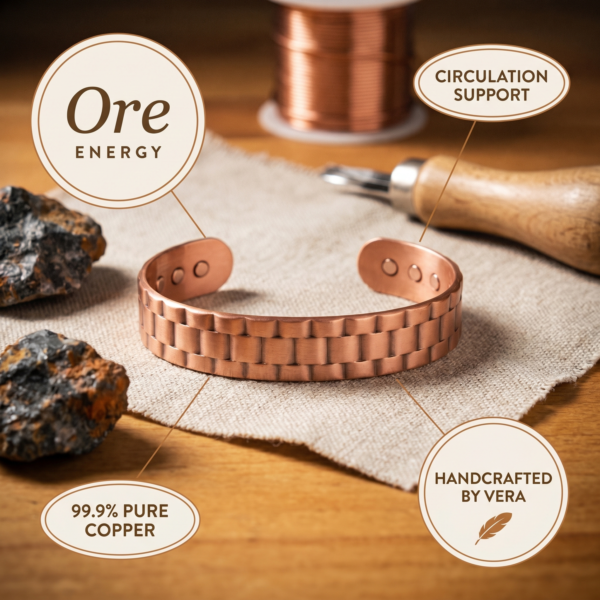 Mary's Ore Men's Copper Bracelet