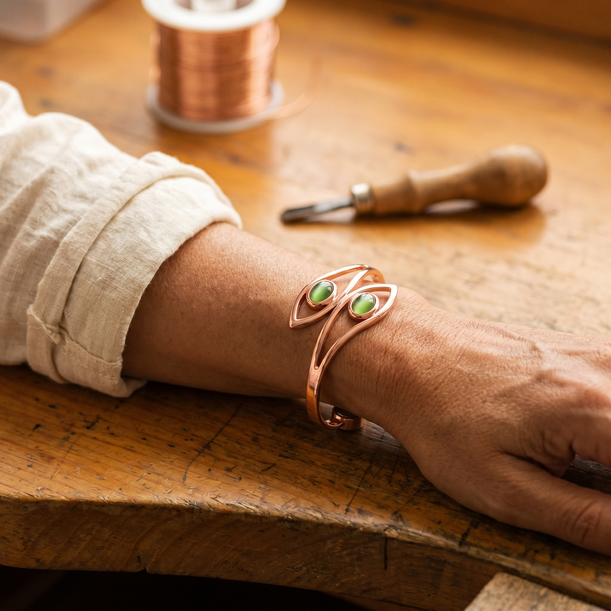 Mary's Opal Copper Bracelet