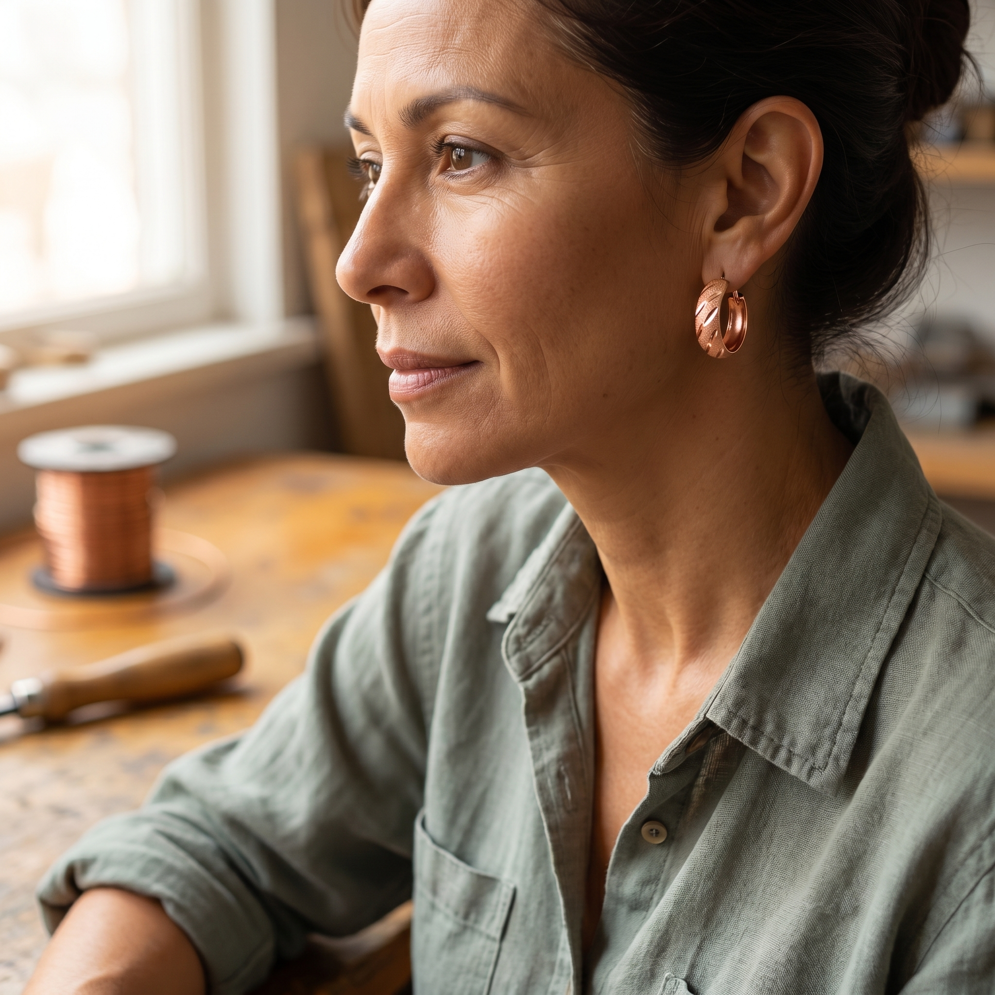 Mary's Vale Copper Earrings