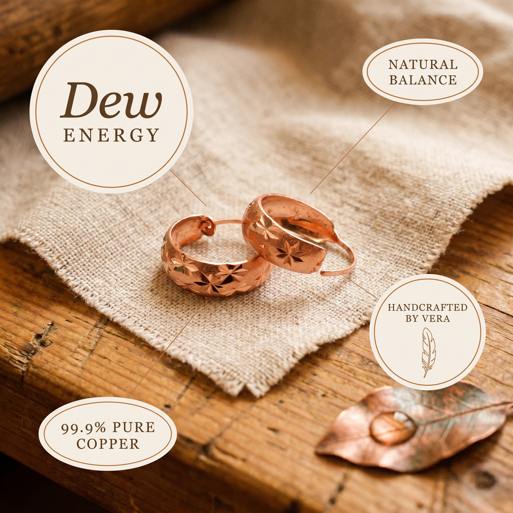 Mary's Dew Copper Earrings