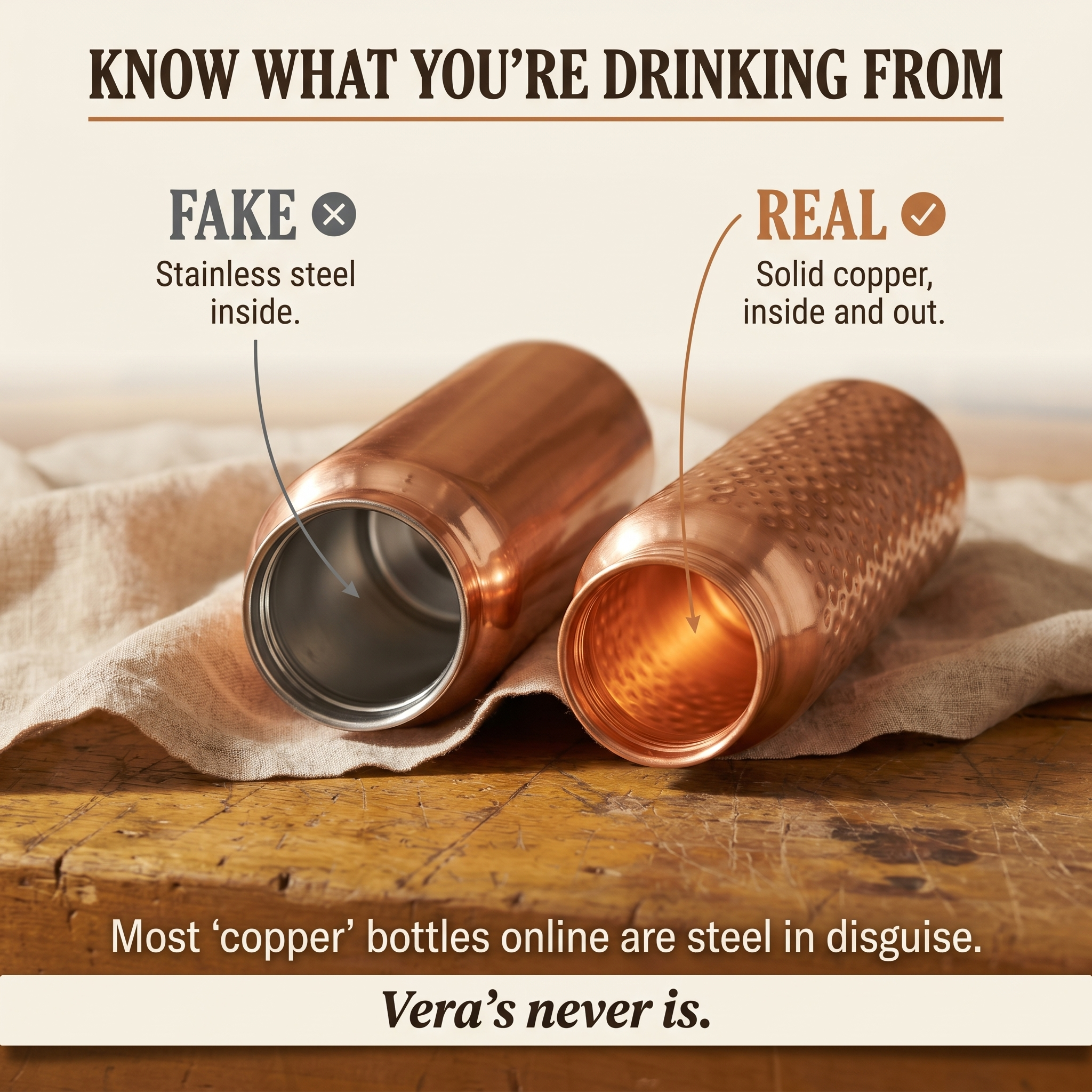 Mary's Pure Copper Water Bottle