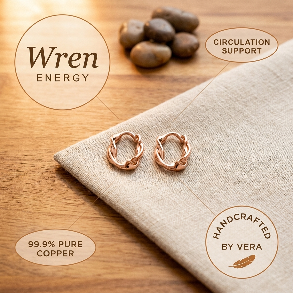 Mary's Wren Copper Hoop Earrings