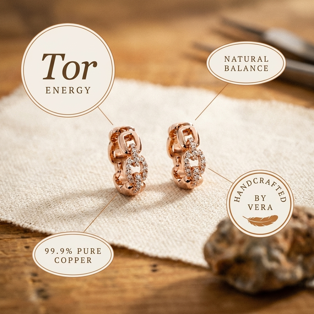 Mary's Tor Copper Earrings