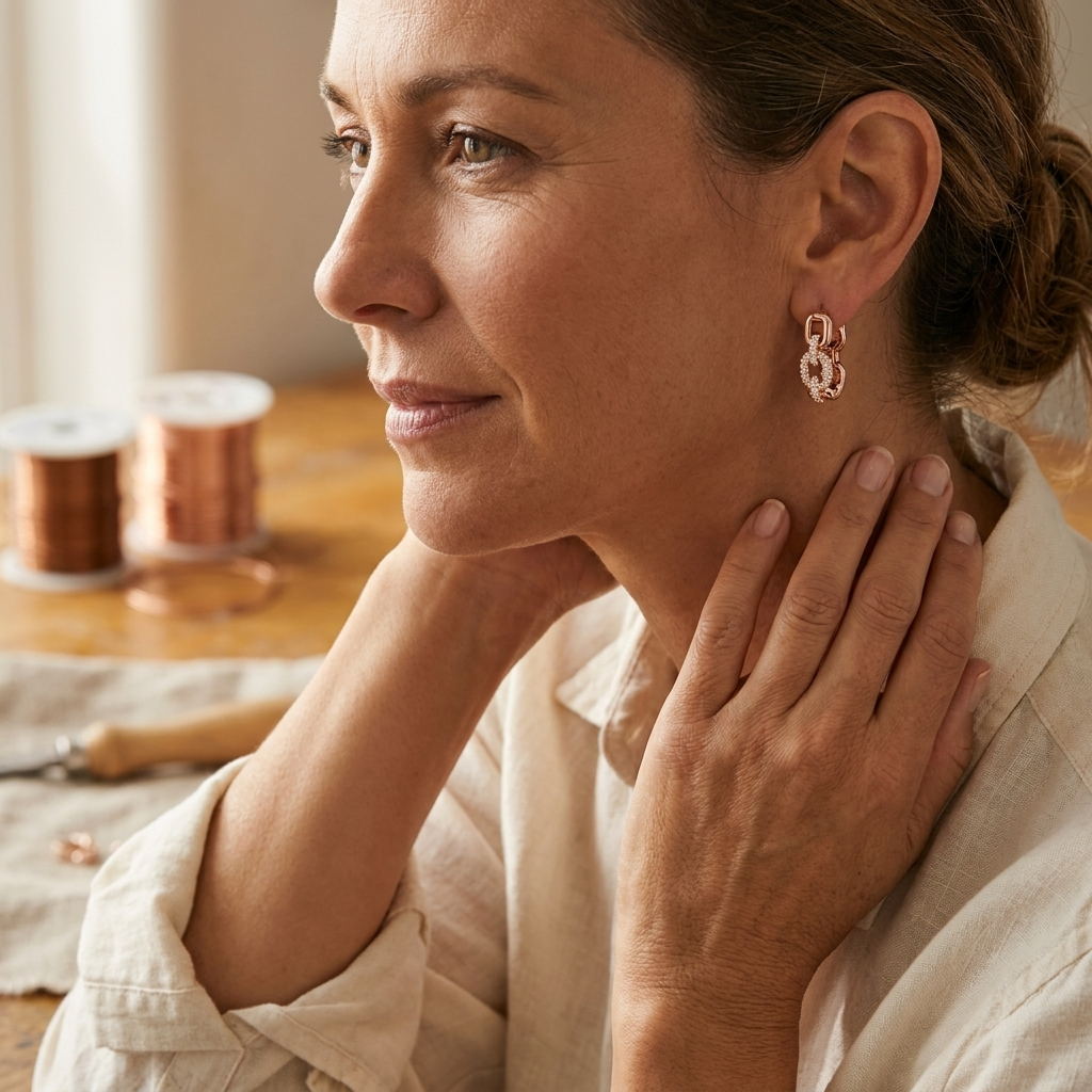 Mary's Tor Copper Earrings