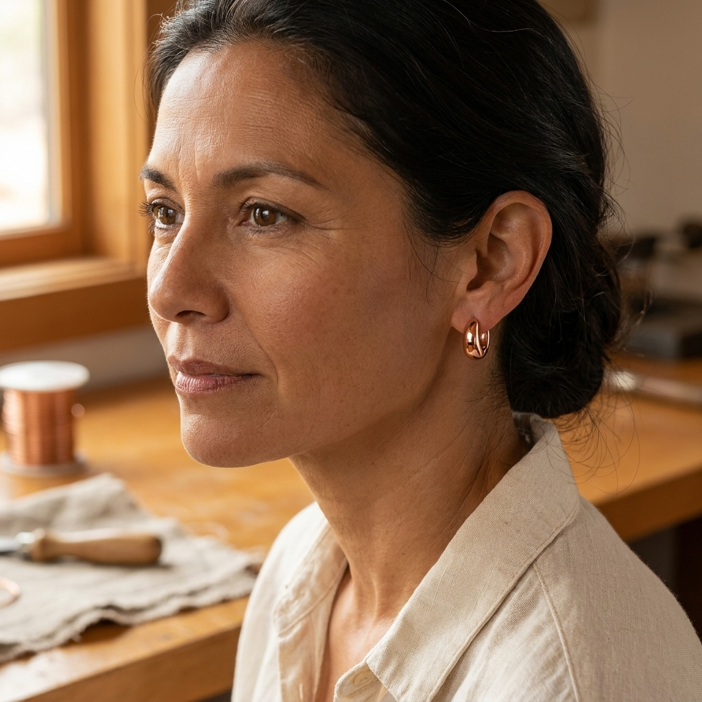 Mary's Linnet Copper Hoop Earrings