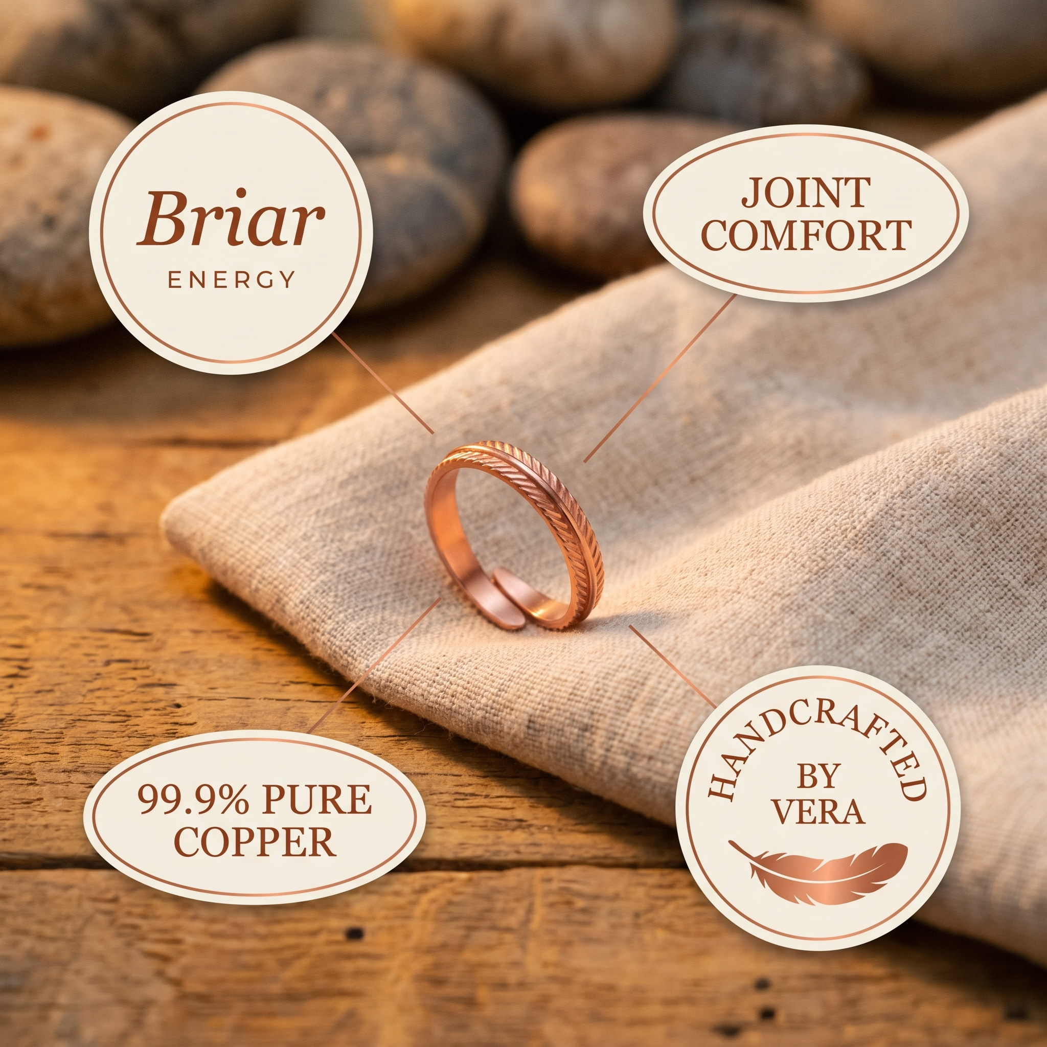 Mary's Root Copper Ring