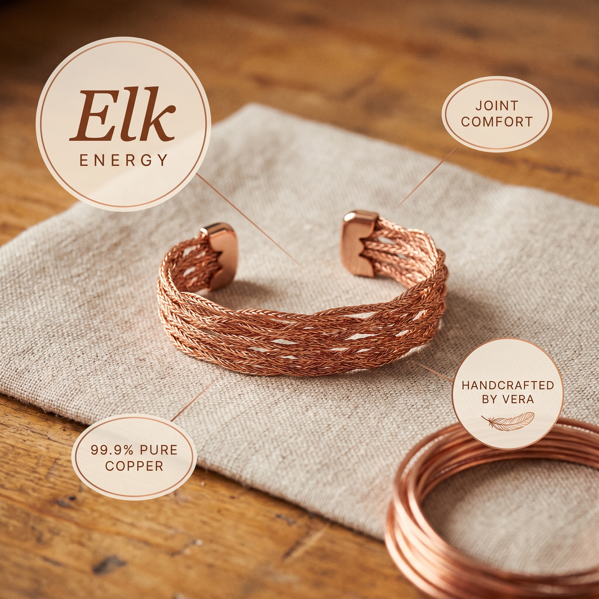 Mary's Elk Copper Bracelet