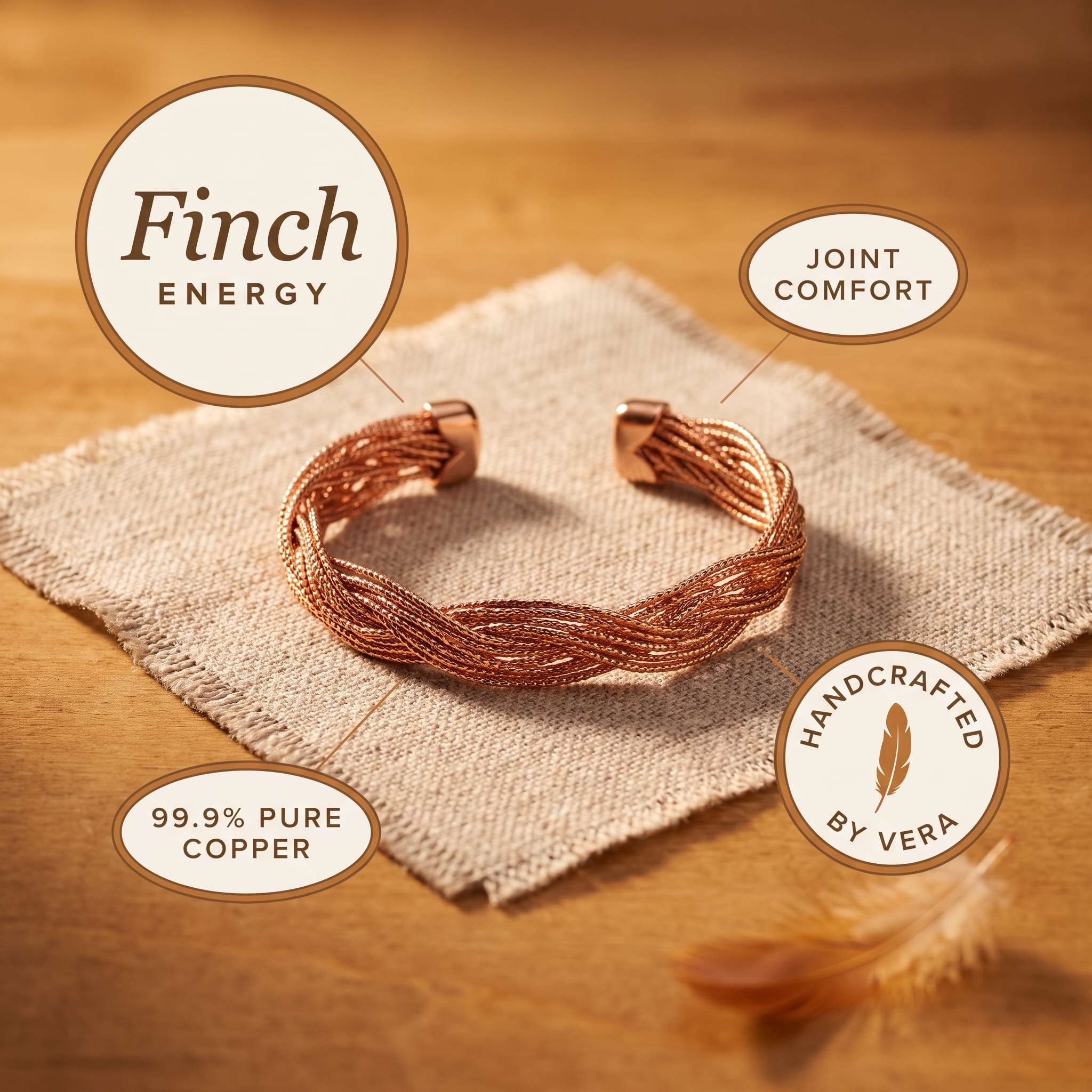 Mary's Finch Copper Bracelet
