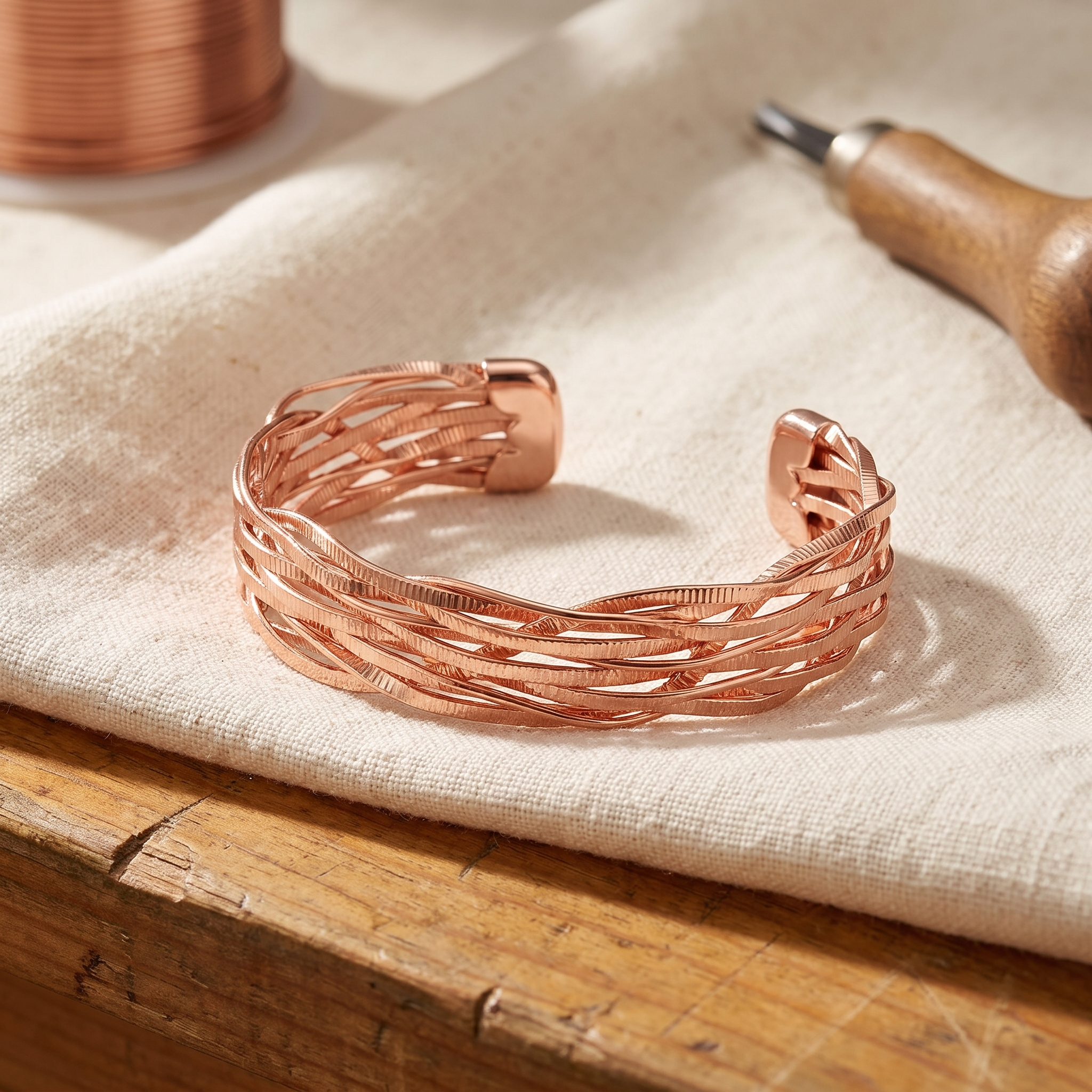 Mary's Wisp Copper Bracelet
