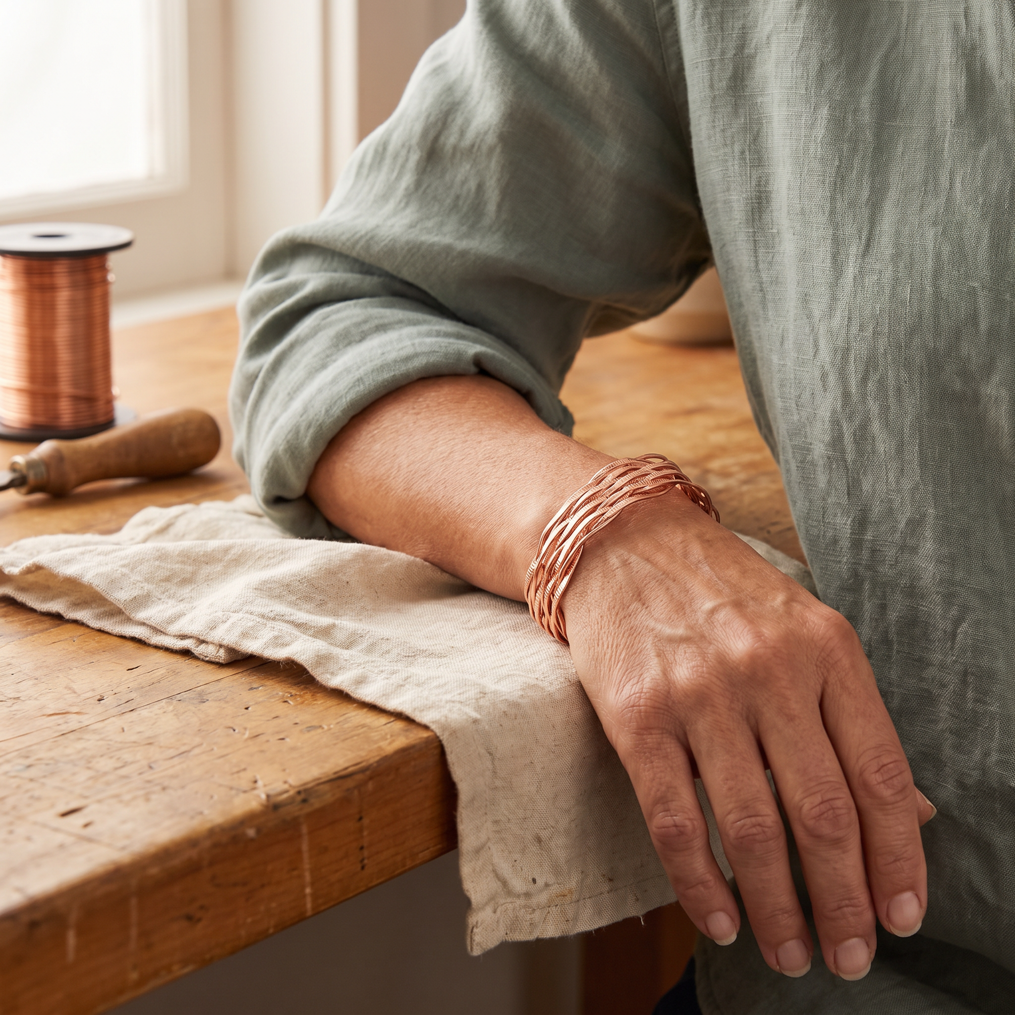 Mary's Wisp Copper Bracelet