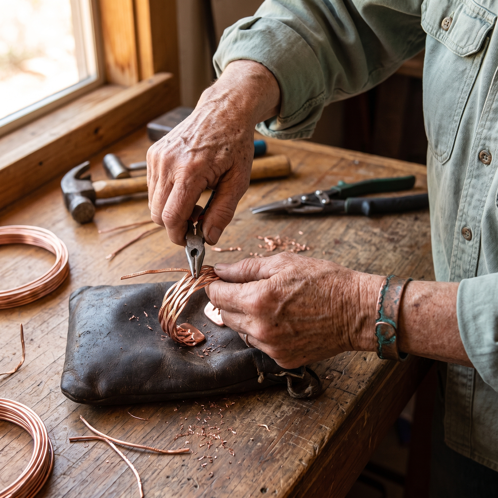 Mary's Wisp Copper Bracelet