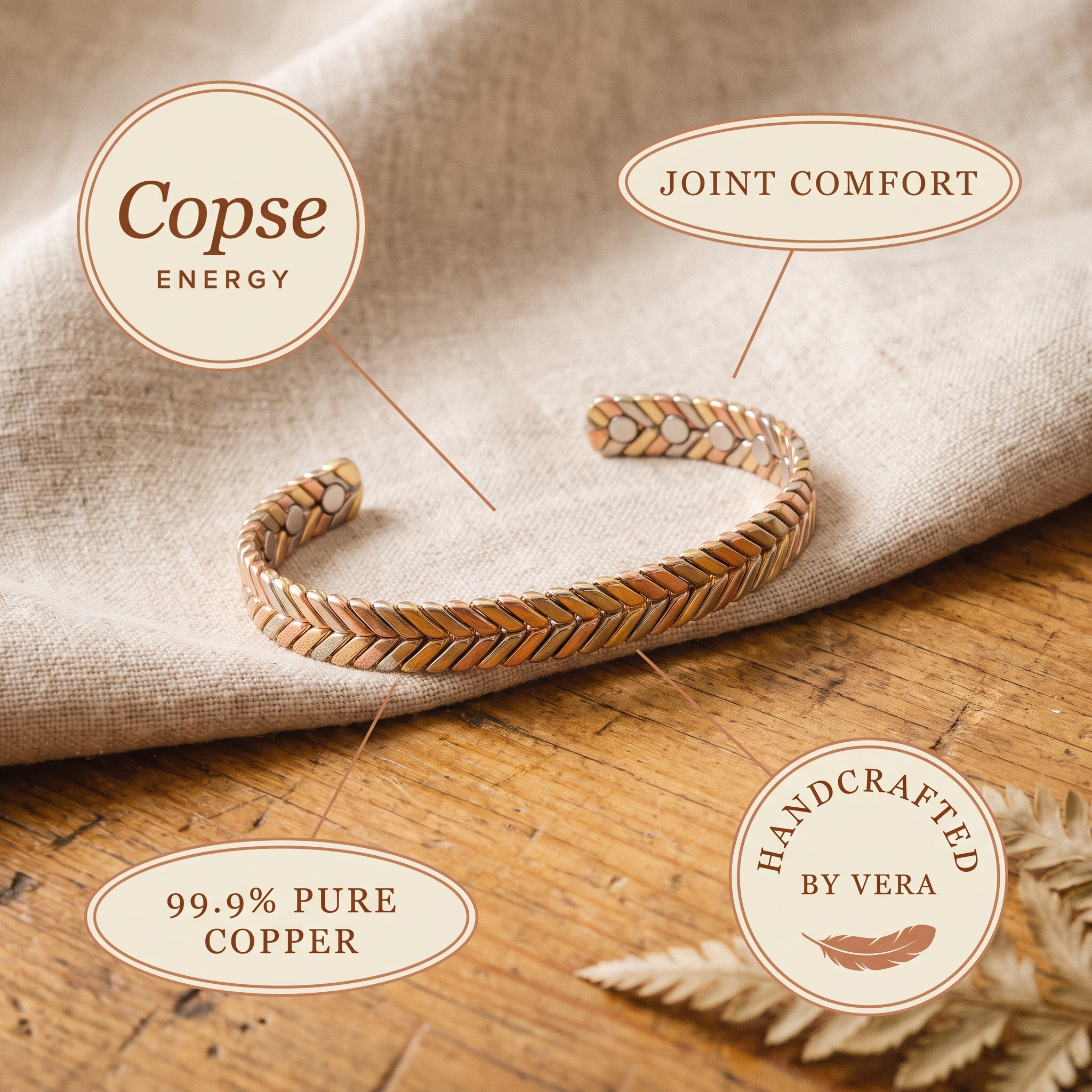 Mary's Copse Copper Bracelet