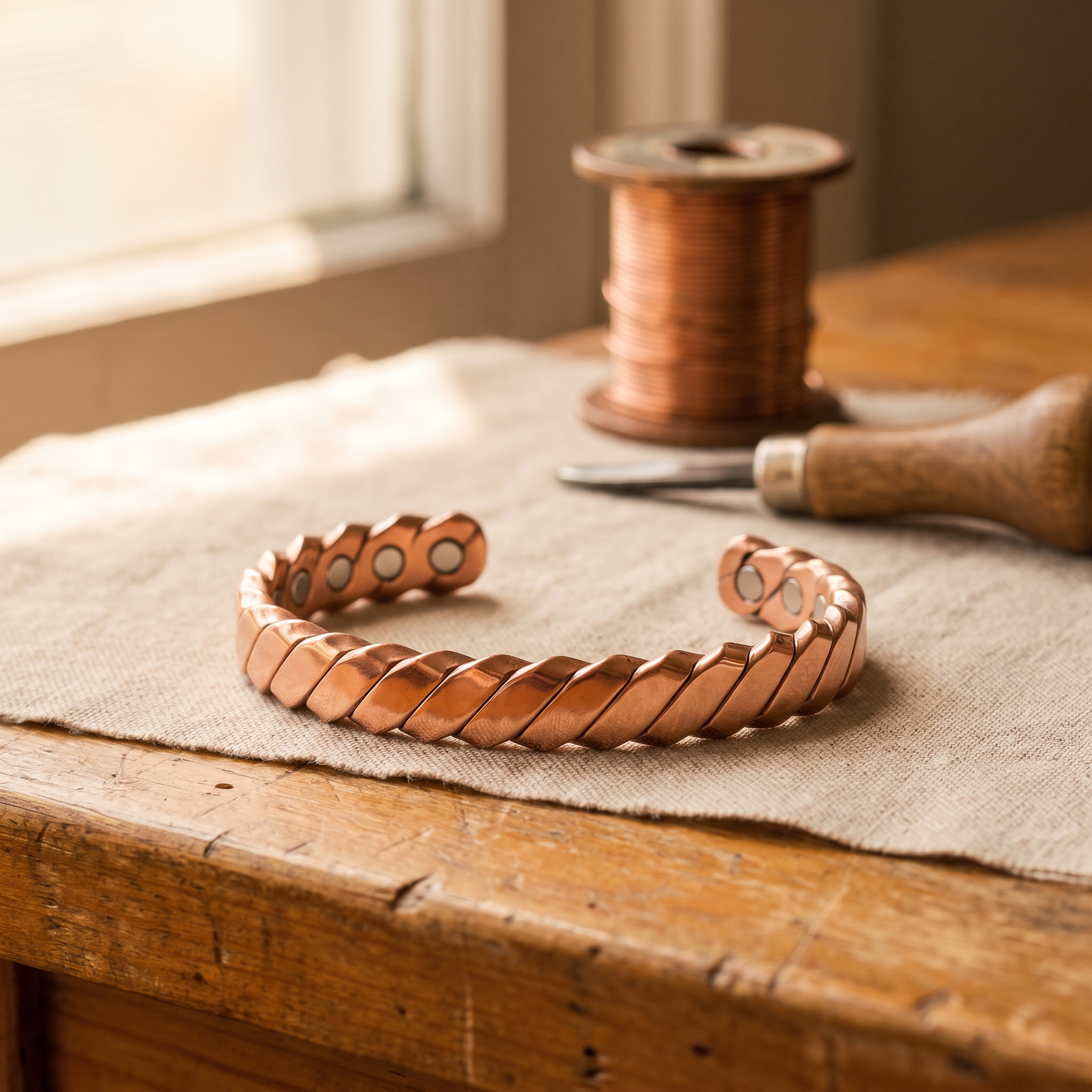 Mary's Moss Copper Bracelet
