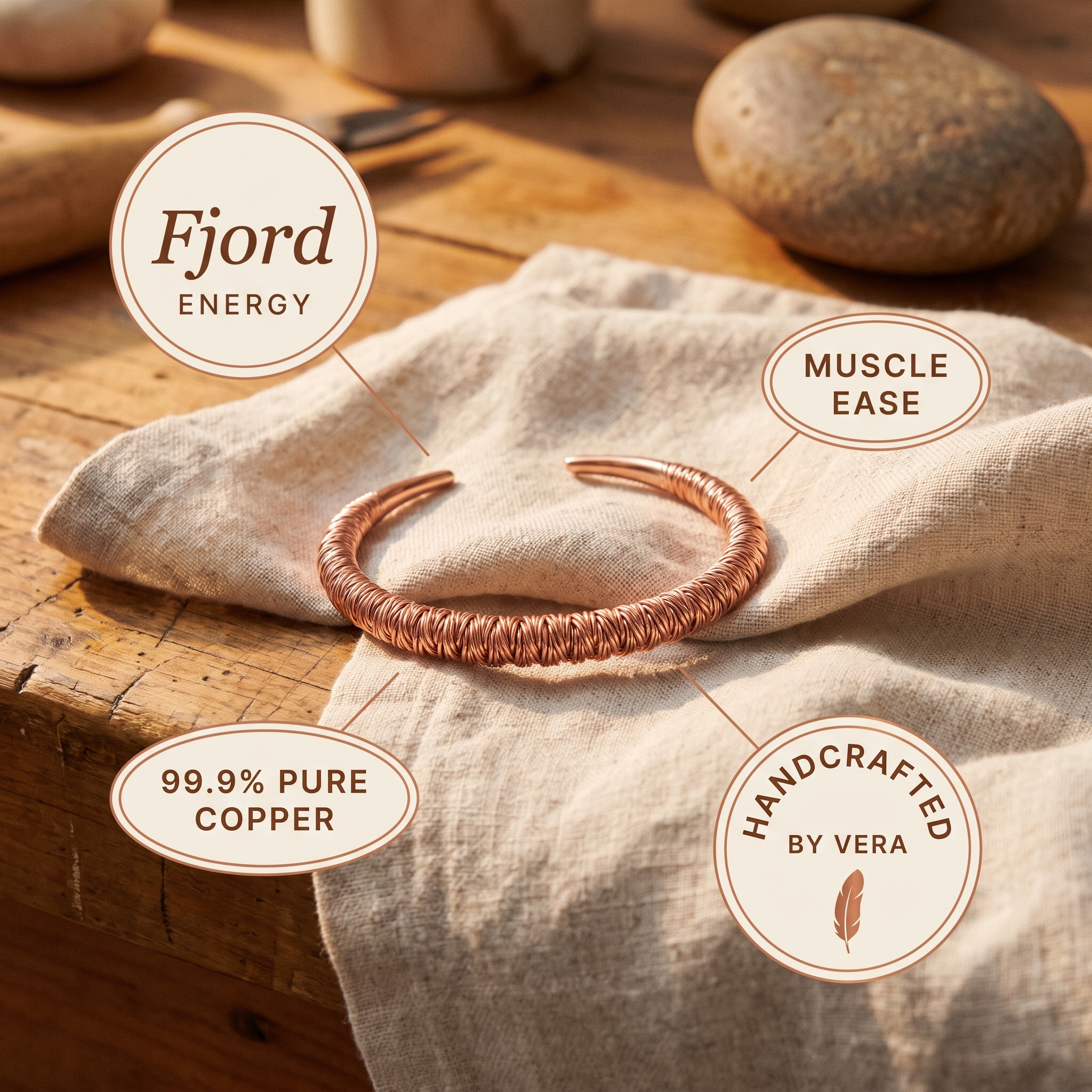 Mary's Fjord Copper Cuff