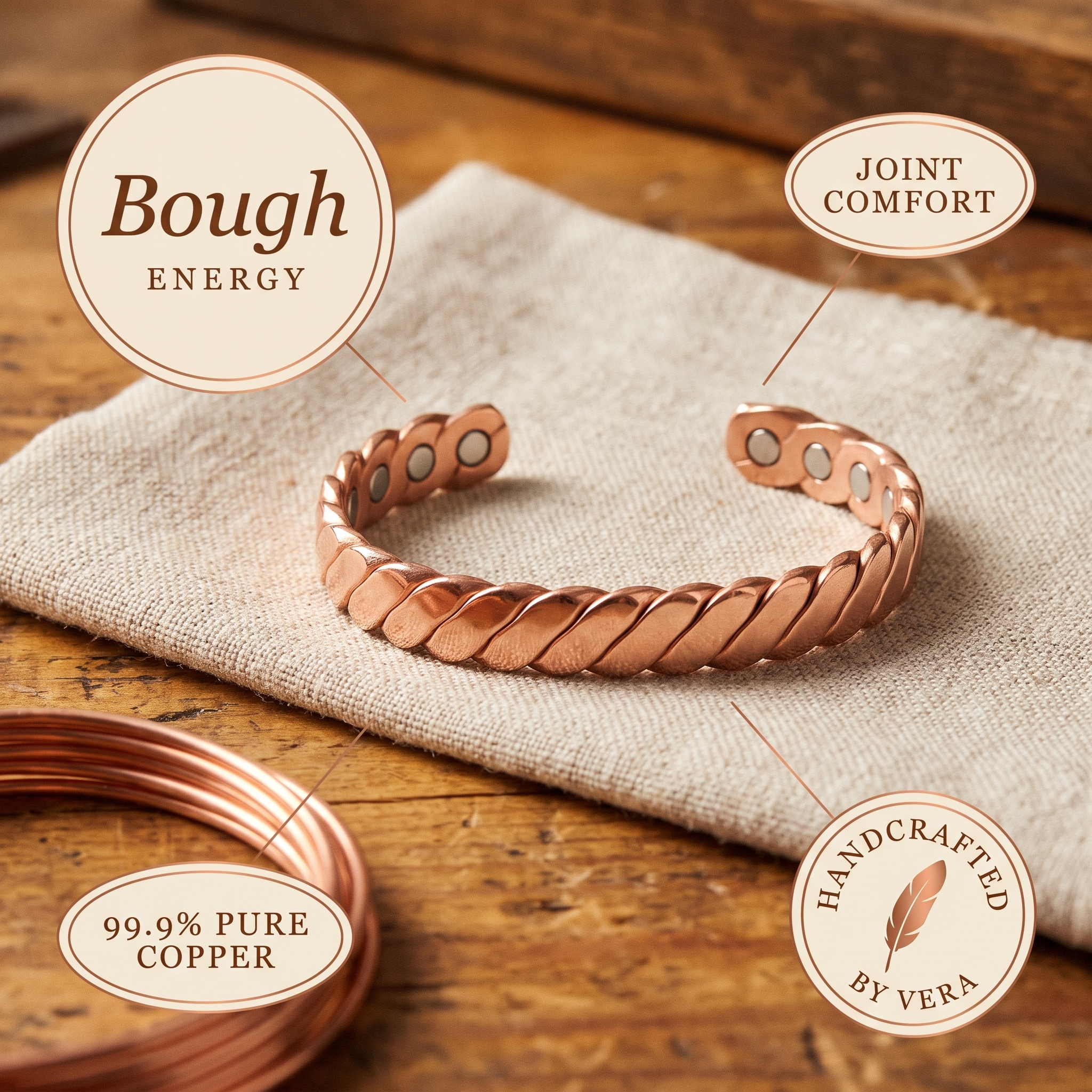 Mary's Bough Copper Bracelet